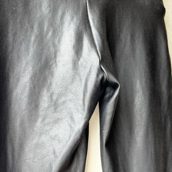Spanx faux leather leggings women’s black color Sz L 2437 - Picture 13 of 16